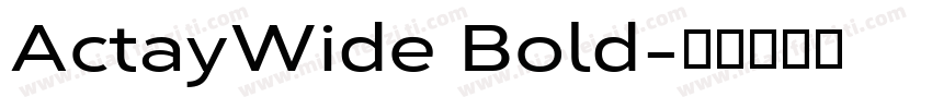ActayWide Bold字体转换